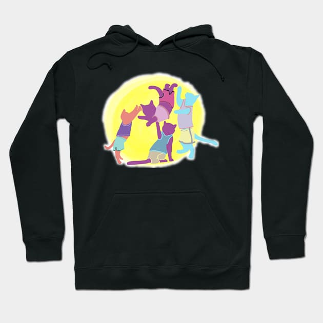 Tumble Kitties Hoodie by ElsewhereArt